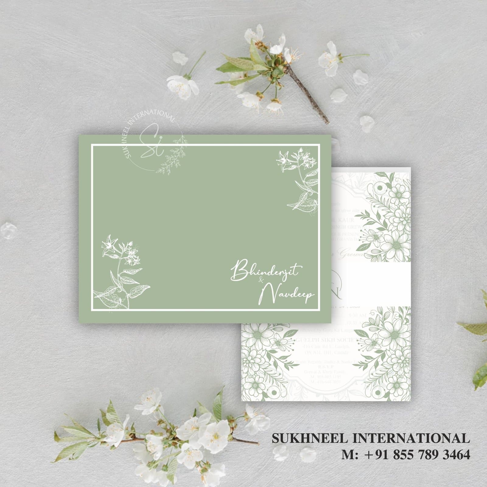 Blossoms in Sage Green